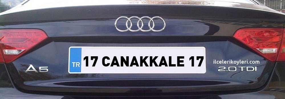 Çanakkale Plaka Kodu
