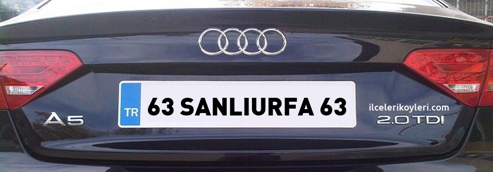 Şanlıurfa Plaka Kodu